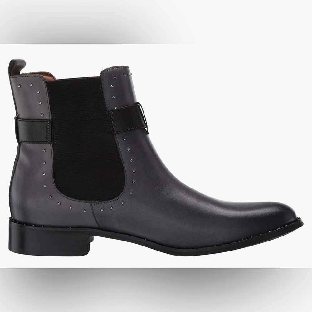 NIB [Marc Joseph] New York Leather Chelsea Studded Buckle Bootie Women’s Sz 5.5 - Picture 2 of 16